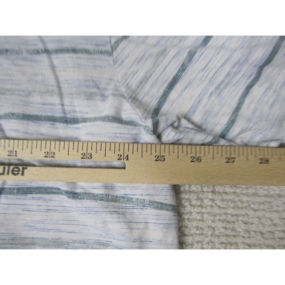 Tommy Bahama Shirt Mens XL Tall Blue Polo Casual 1/4 Button Up Cotton Blend - Picture 9 of 10